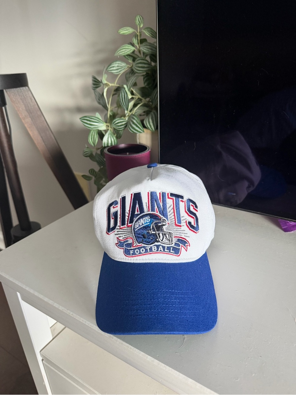 47 NY Giants Two-Tone White and Blue Cap